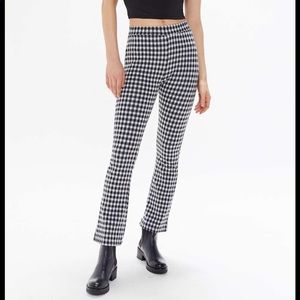 Urban outfitters kick flare checkered pants